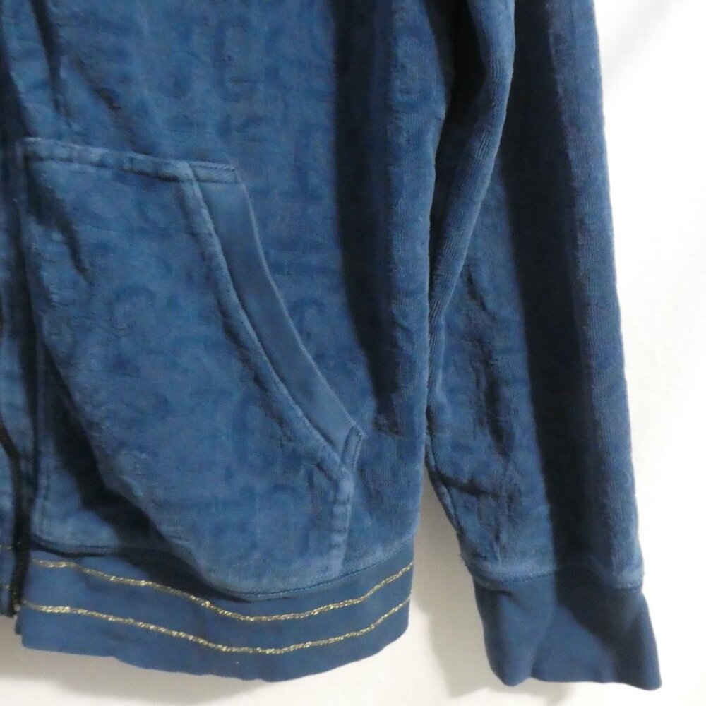 JUICY COUTURE | xl, extra large | Zip-Up Velour JC All Over Design Hooded Jacket - Picture 8 of 16